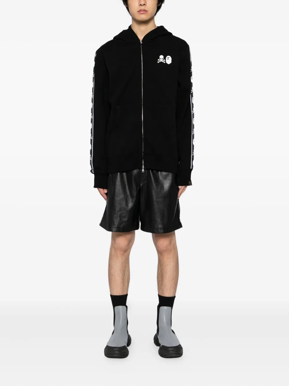 Mastermind Japan x Bape logo print hoodie